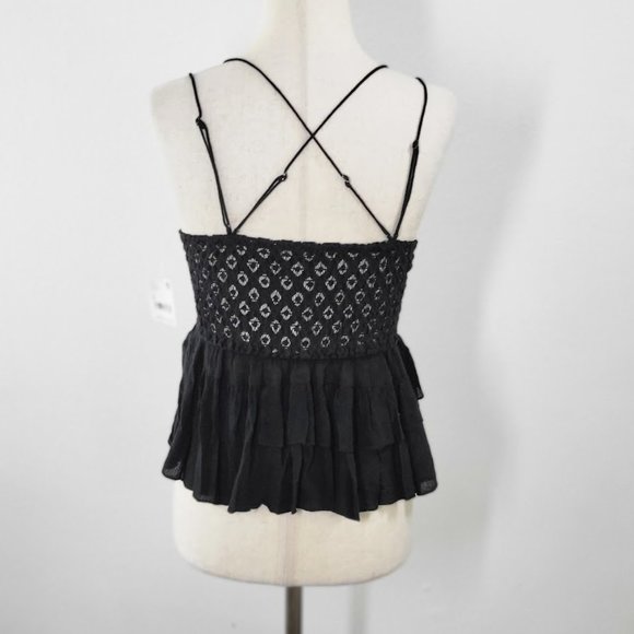 FREE PEOPLE adella cami lace crop top Sz S NEW - Picture 7 of 10